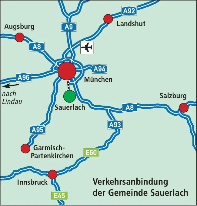 Lageplan von Sauerlach