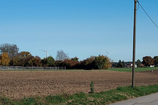 Windräder in Hofoldinger Forst (Visualisierung: TU München)